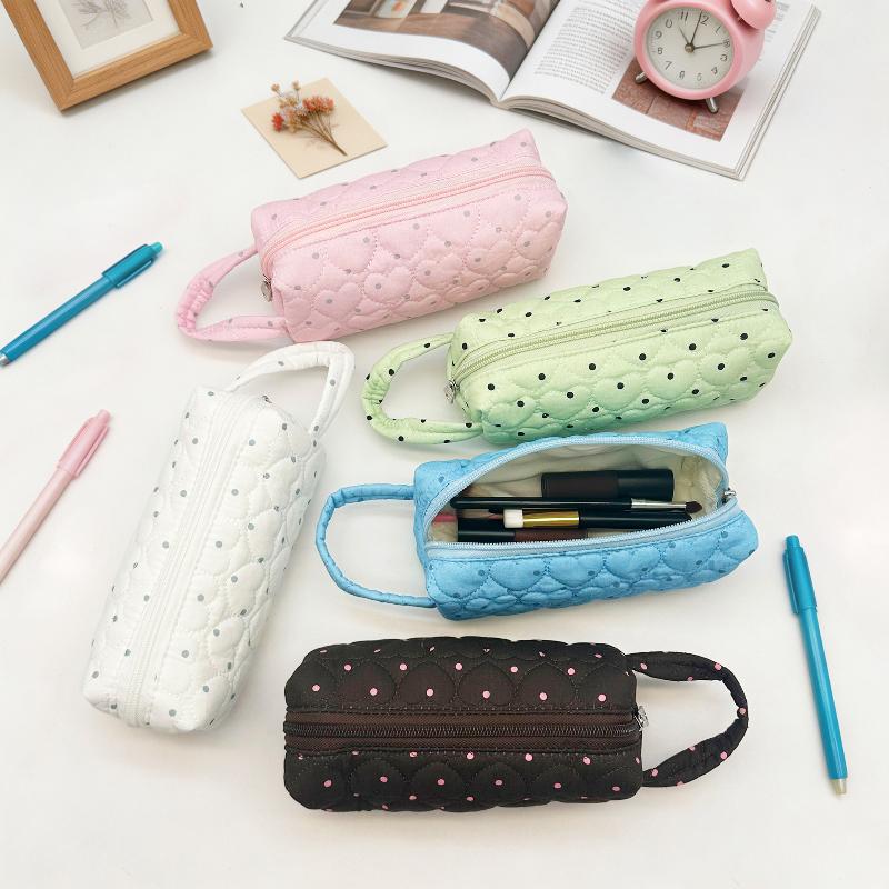 휴대용 도트 무늬 화장품 파우치, 미니멀한 디자인, 대 - Cosmetic Bags 리뷰 및 가격